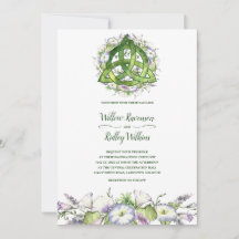 Morning Glory Celtic Green Triquetra Handfasting