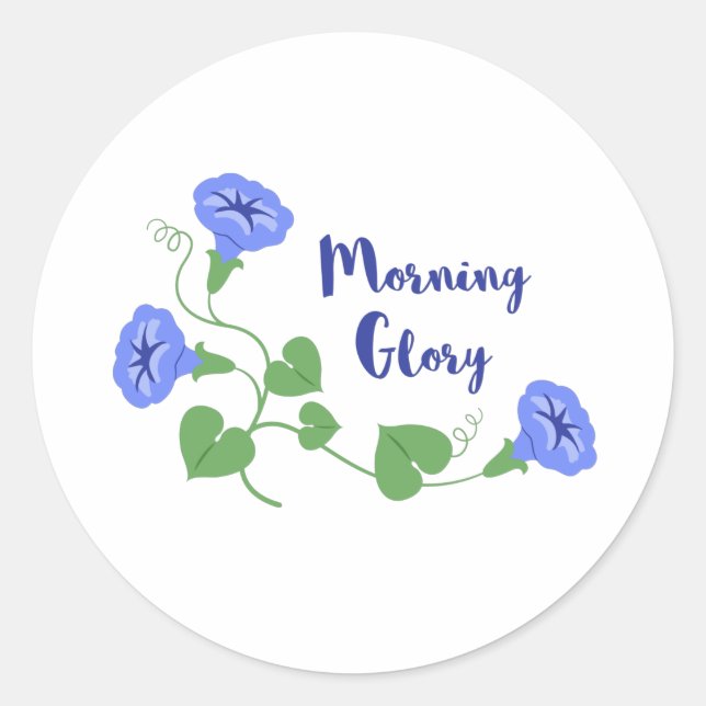 Morning Glory Classic Round Sticker (Front)