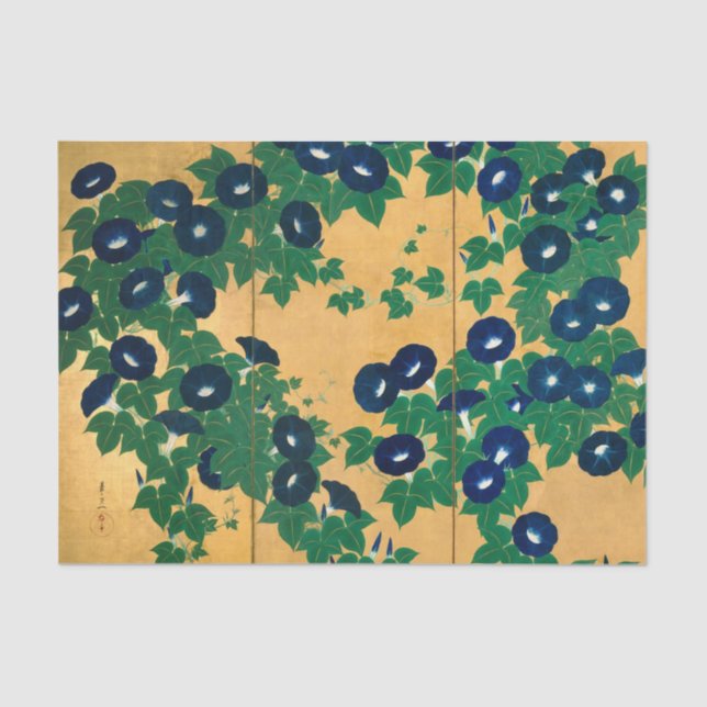 Morning glory (detail), Kiitsu Tissue Paper (Front)