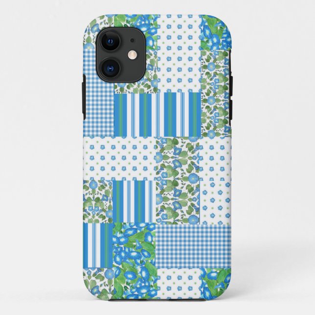 Morning Glory Faux Patchwork iPhone 5/5s Case (Back)