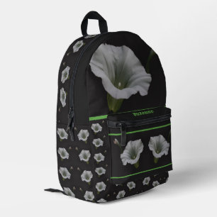 Morning Glory Flower Mirror Personalised Printed Backpack