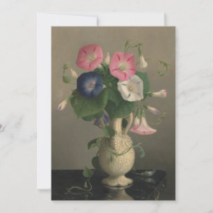 Morning Glory Flower Painting Flat Greeting Card