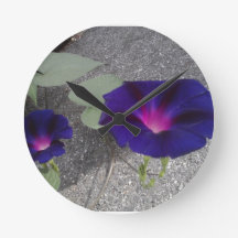 Morning Glory flower Wall Clock