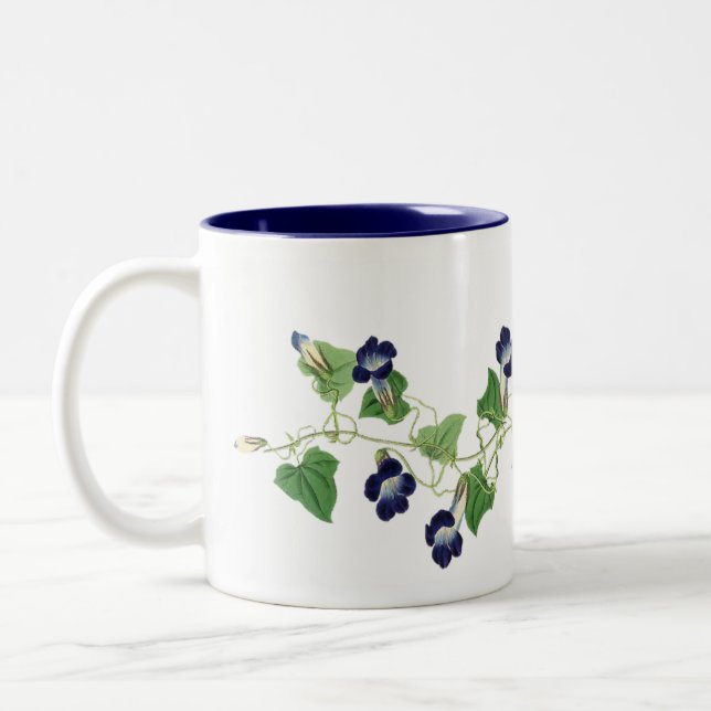 Morning Glory Flowers Floral Garden Mug (Left)