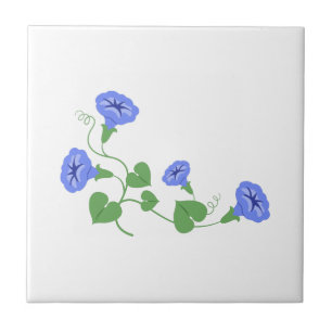 Morning Glory Flowers Tile