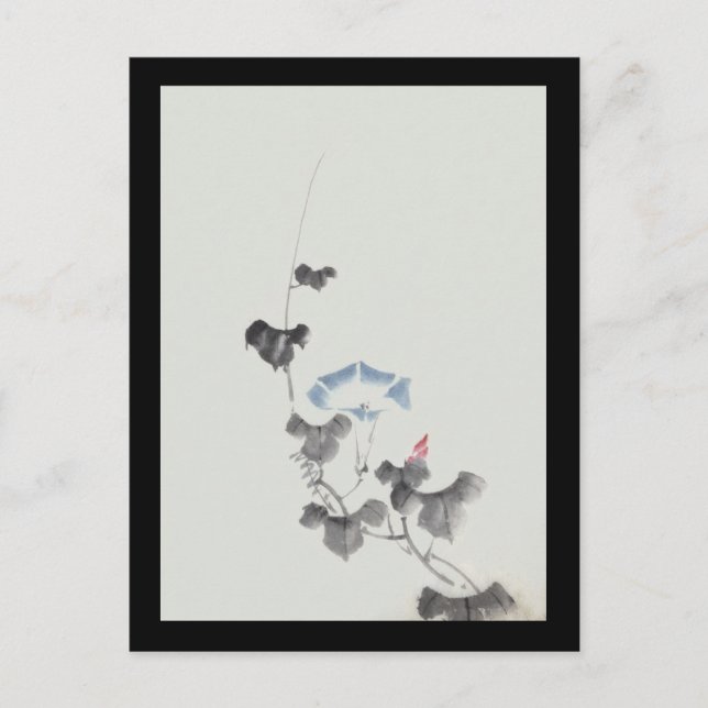 Morning Glory Hokusai Japanese Fine Art Postcard (Front)