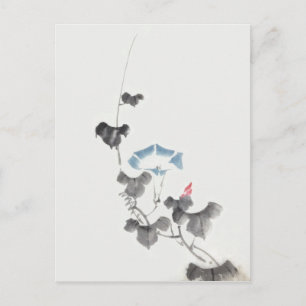 Morning Glory Hokusai Japanese Fine Art Postcard