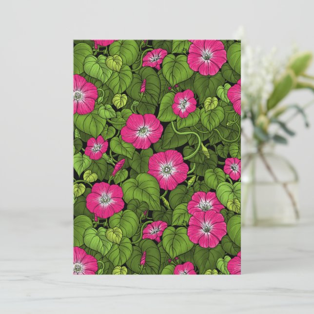 Morning glory in pink and green (Standing Front)