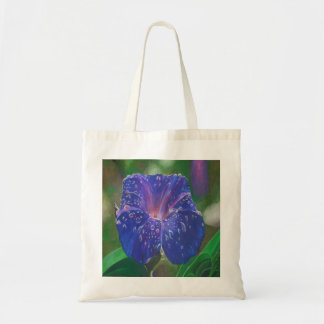 Morning Glory (Ipomoea Purpurea) Petals and Dew Dr Tote Bag