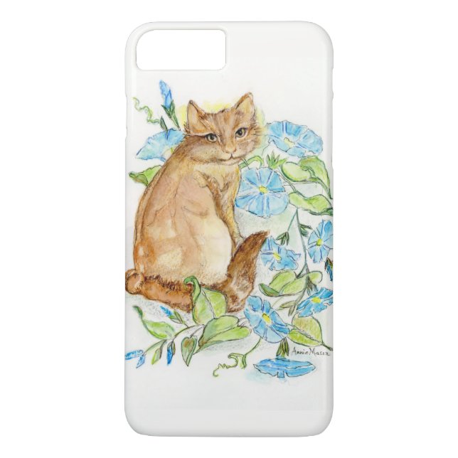 Morning Glory Kitty on an iPhone Case (Back)
