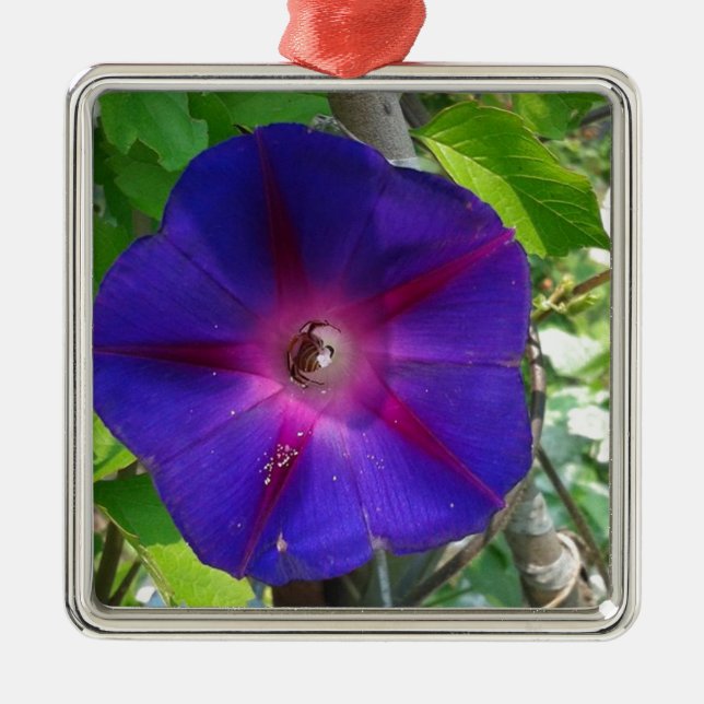 Morning Glory Metal Tree Decoration (Front)