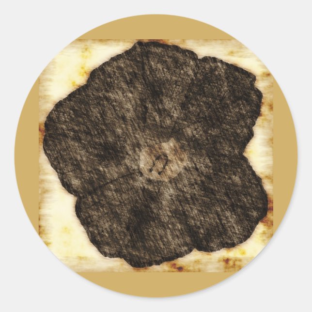 Morning Glory Old Time Sketch Classic Round Sticker (Front)