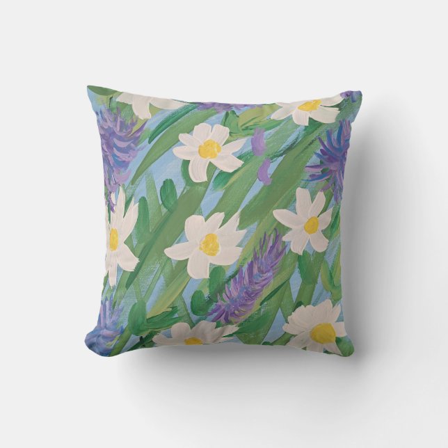 Morning Glory Outdoor Accent Pillow 16"x16" (Front)