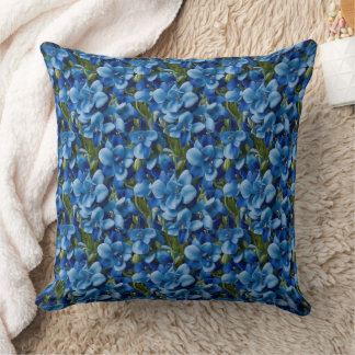 Morning Glory Pattern Throw Pillow