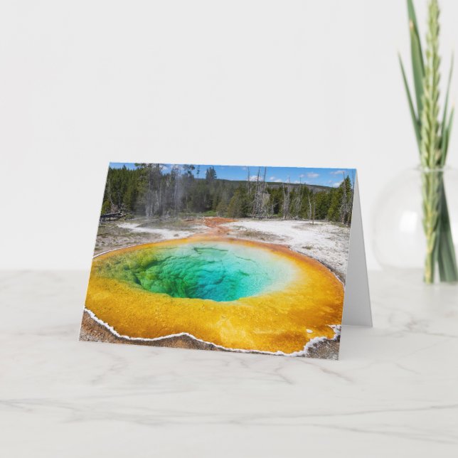 Morning Glory Pool Folded Greeting Card (Front)