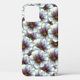 Morning Glory Purple and White iPhone 12 Case