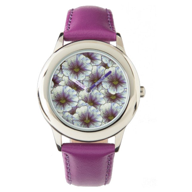 Morning Glory Purple and White Watch (Front)
