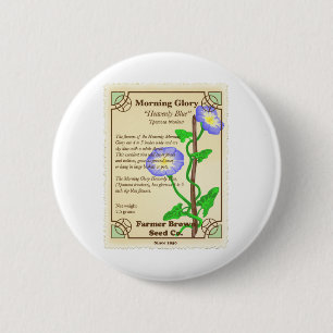 Morning Glory Seed Packet 6 Cm Round Badge