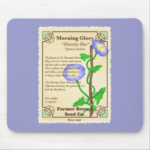 Morning Glory Seed Packet Mouse Mat