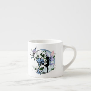 Morning Glory Shadow Fairy and Cosmic Cat Espresso Cup