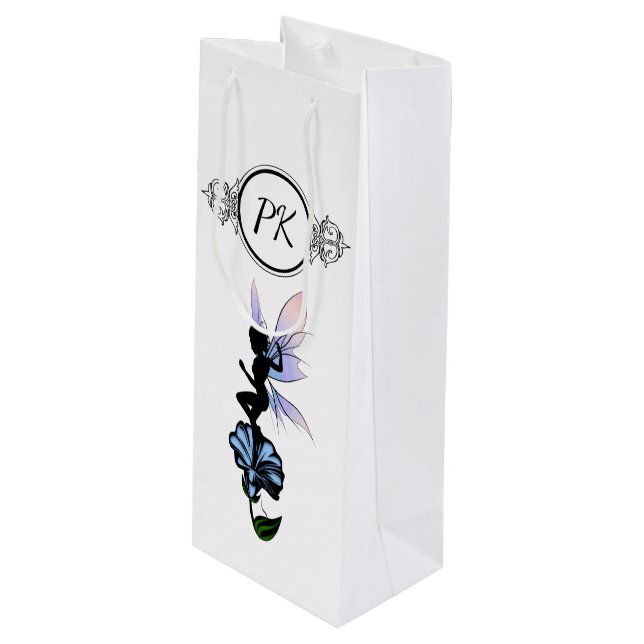 Morning Glory Shadow Fairy Wine Gift Bag (Front Angled)