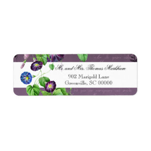 Morning Glory Summer Personalised Address Labels