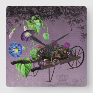 Morning Glory Summer Wall Clock