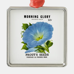 Morning Glory Vintage Seed Packet Metal Tree Decoration