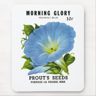 Morning Glory Vintage Seed Packet Mouse Mat