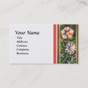 MORNING GLORY WHITE PEARL PAPER BUSINESS CARD