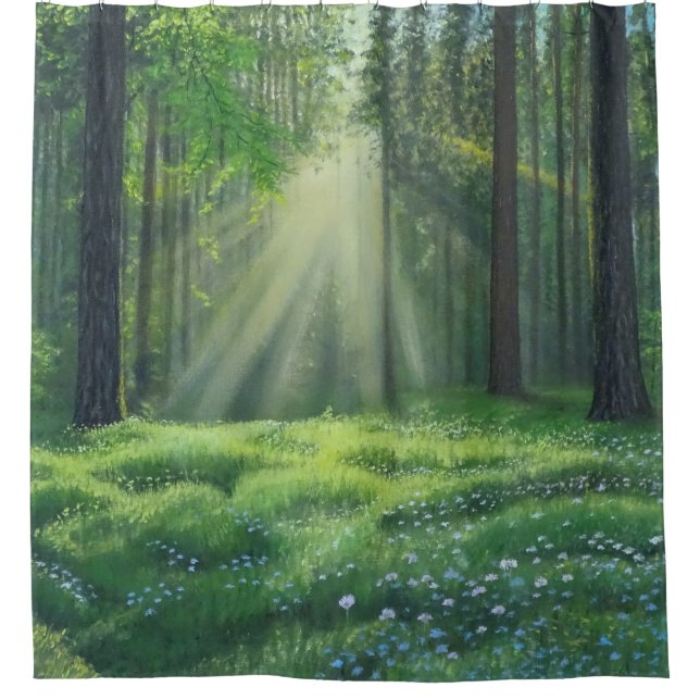 "Morning Has Broken" Shower Curtain (Front)