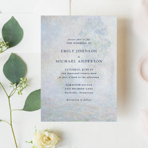Morning Haze,  Monet, fine art wedding invitation