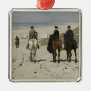 Morning Horse Ride on the Beach (by Anton Mauve) Metal Tree Decoration