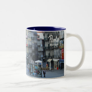 Morning hour in Porto- The Real Portugal Two-Tone Coffee Mug