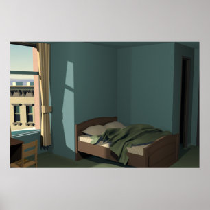 Morning in a city poster