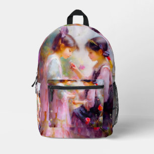Morning in a Garden Printed Backpack