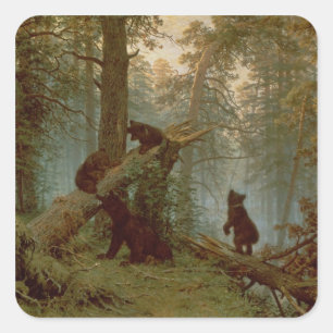 Morning in a Pine Forest, 1889 Square Sticker