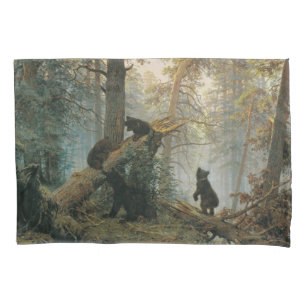 Morning in a Pine Forest (Bears in the Woods) Pillowcase