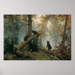 Morning in a Pine Forest Poster
