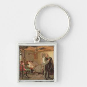 Morning in a Porter's Lodge, 1874 Key Ring
