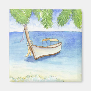 Morning in Bali Watercolor Magnet