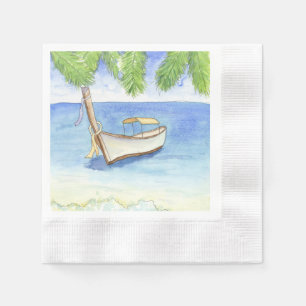 Morning in Bali Watercolor Napkin