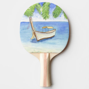 Morning in Bali Watercolor Ping Pong Paddle