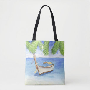 Morning in Bali Watercolor Tote Bag