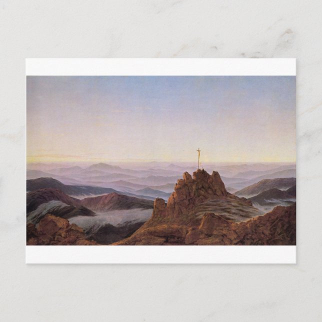 Morning in Riesengebirge - Caspar David Friedrich Postcard (Front)