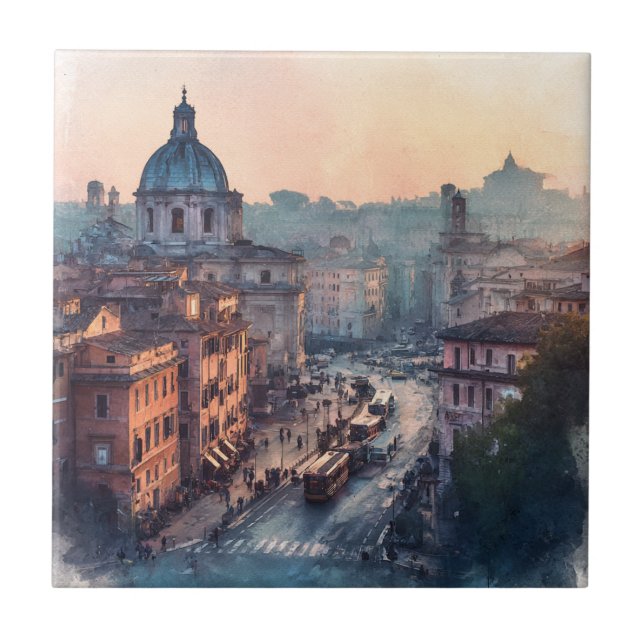 Morning in Rome Tile (Front)