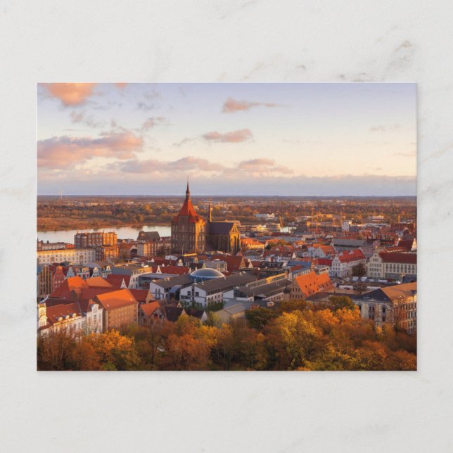 Morning in Rostock Germany postcard (Front)