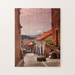 Morning In Taxco Street Jigsaw Puzzle