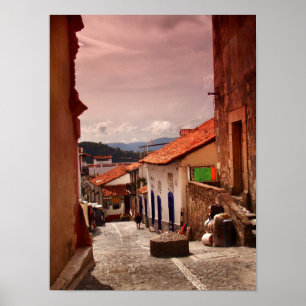 Morning In Taxco Street Poster