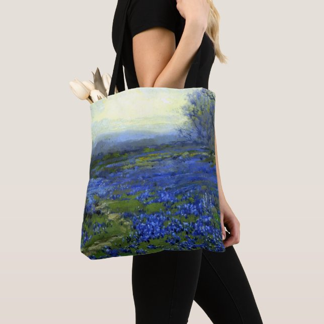 Morning in the Bluebonnets Tote Bag (Close Up)